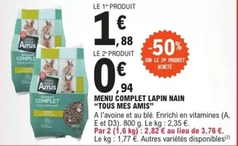 Amis - Menu Complet Lapin Nain