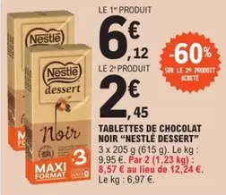 Nestlé - Tablettes De Chocolat Noir