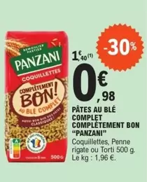 Panzani - Pâtes Au Blé Complet Complement Bon