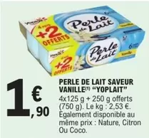 Yoplait - Perle De Lait Saveur Vanille