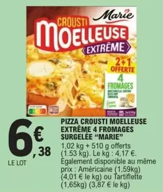 Marie - Pizza Crousti Moelleuse Extrême 4 Fromages Surgelée : Saveur intense et texture parfaite