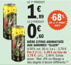 Slash - Bière Citrus Aromatisée Aux Agrumes