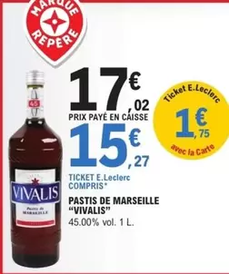 E.Leclerc - Vivalis - Pastis De Marseille