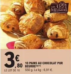 10 Pains Au Chocolat Pur Beurre