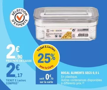 Bocal Aliments Secs