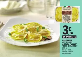 Capellacci aux Giroles & Grana Padano 'liquid & Fratelli' - Un délice crémeux et savoureux à découvrir