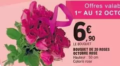 Octobre Rose - Bouquet De 20 Roses