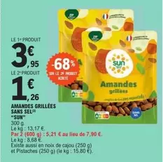 Sun - Amandes Grillées Sans Sel