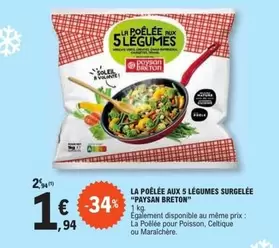 Paysan Breton - Poêlée aux 5 Légumes Surgelée