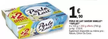 Yoplait - Perle De Lait Saveur Vanille