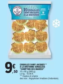 Comptoir Des Marees - Coquilles Saint-Jacques à la Bretonne Surgelées