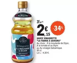 La Fabrik A Saveurs - Sauce Vinaigrette