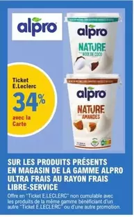 Alpro - Gamme Ultra Frais en Libre-Service : Découvrez nos Produits et Promotions