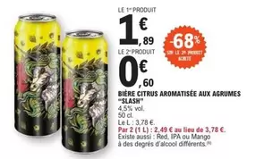 Slash - Bière Citrus Aromatisée Aux Agrumes