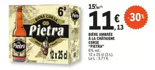 Pietra - Bière Ambrée À La Châtaigne Corse