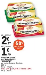 Président - Beurrier Saveur Gastronomique