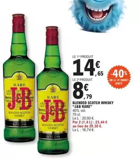 J&B - J'a B - Blended Scotch Whisky Rare