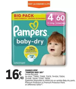 Pampers - Changes Bebe "campers Baby Dry"