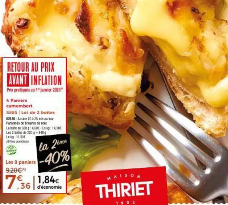 Thiriet - Retour Au Prix Avant Inflation offre à 7,36€ sur Maison Thiriet