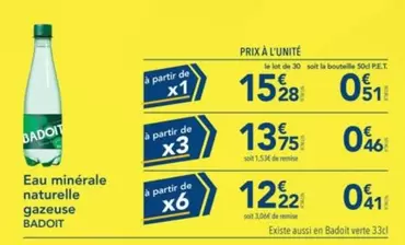 Badoit - Eau Minerale Naturelle Gazeuse offre à 0,51€ sur Metro