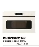 Mattradition Four À Micro-ondes, Blanc. offre sur IKEA