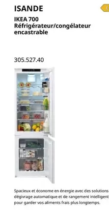 Ikande Refrigerateur/congelateur Encastrable offre sur IKEA