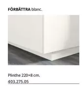 Forbâttra Blanc. offre sur IKEA