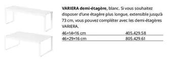 Variéra Demi-étagère, Blanc. Si Vous Souhaitez offre sur IKEA