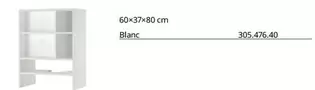 60x37x80 Cm Blanc offre sur IKEA