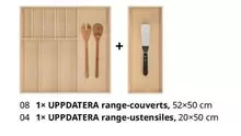 08 1x Uppdatera Range-couverts, 52x50 Cm 04 1x Uppdatera Range-Ustensiles, 20x50 Cm offre sur IKEA