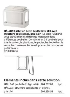 Hallbar - Eléments Inclus Dans Cette Solution offre sur IKEA