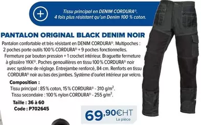 Pantalon Original Black Denim Noir offre à 69,9€ sur Prolians