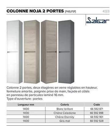 Salgar - Colonne Noja 2 Portes offre sur Prolians