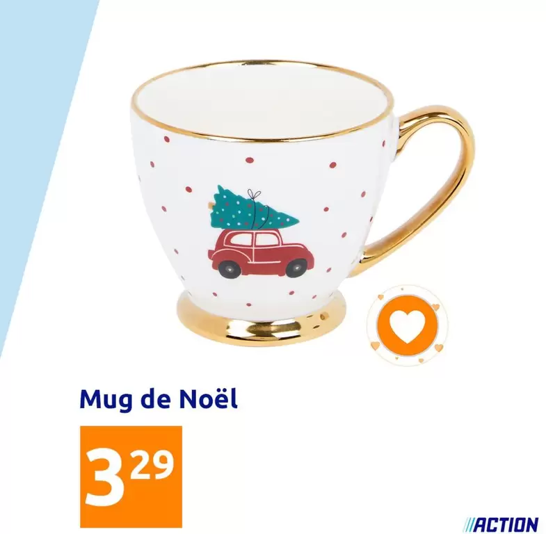 Mug De Noël offre à 3,29€ sur Action