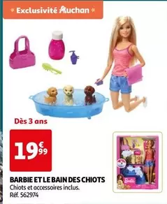 Barbie - Et Le Bain Des Chiots offre à 19,99€ sur Auchan Hypermarché