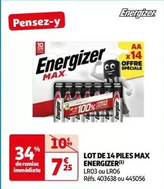 Energizer - Lot De 14 Piles Max offre à 7,25€ sur Auchan Hypermarché