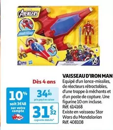 Marvel - Vaisseau D'Iron Man offre à 31,32€ sur Auchan Hypermarché