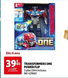 Transformers One Power Flip offre à 39,8€ sur Auchan Hypermarché