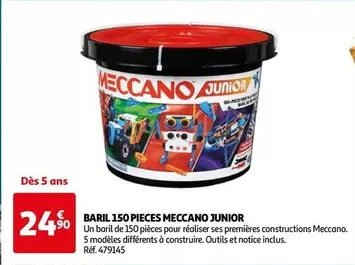 Baril 150 Pieces Meccano Junior offre à 24,9€ sur Auchan Hypermarché