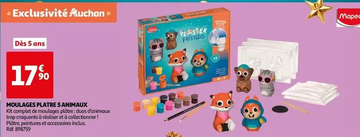 Maped - Moulages Platres Animaux offre à 17,9€ sur Auchan Hypermarché