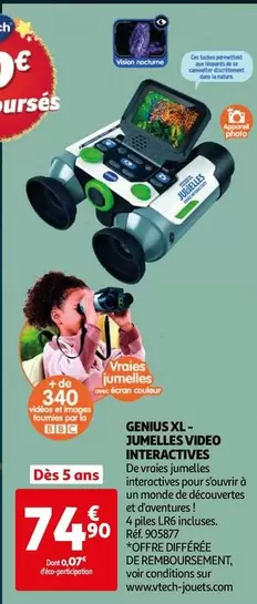 Genius Xl - Jumelles Video Interactives offre à 74,9€ sur Auchan Hypermarché