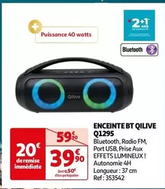 Qilive - Enceinte Bt Q1295 offre à 39,9€ sur Auchan Hypermarché