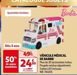 Véhicule Médical De Barbie  offre à 24,99€ sur Auchan Hypermarché