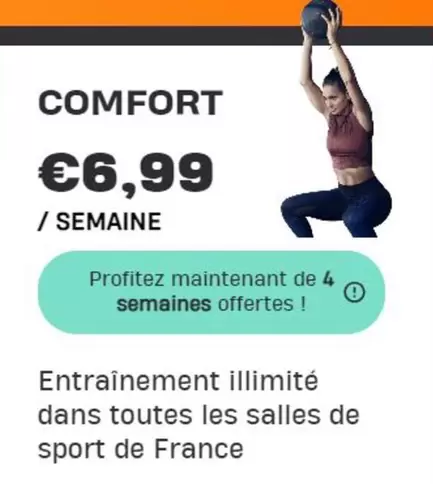 Comfort offre à 6,99€ sur Basic Fit