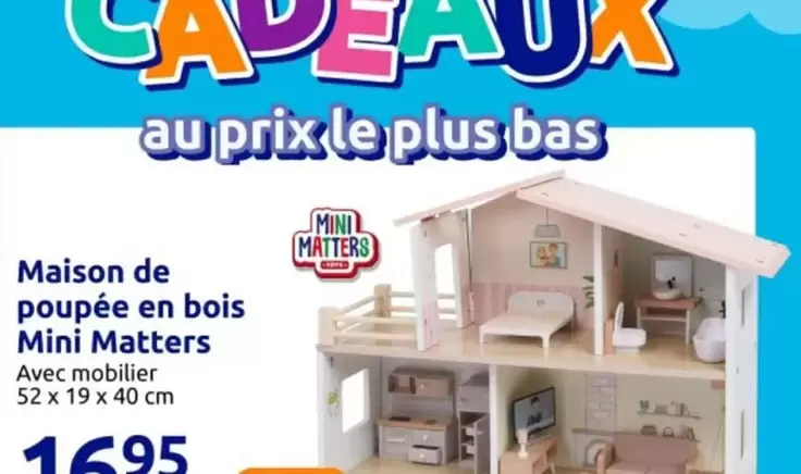 Mini Matters - Maison De Poupée En Bois offre à 16,95€ sur Action