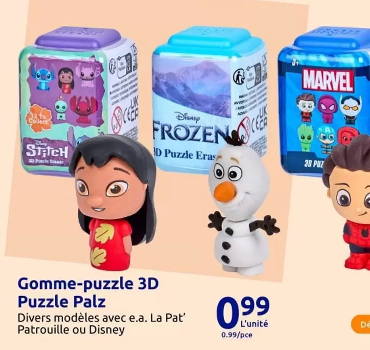 Disney - Gomme-Puzzle 3d Puzzle Palz