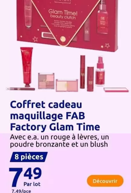 Coffret Cadeau Maquillage Fab Factory Glam Time