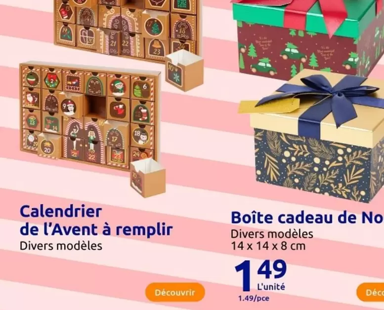 Calendrier De L'avent À Remplir