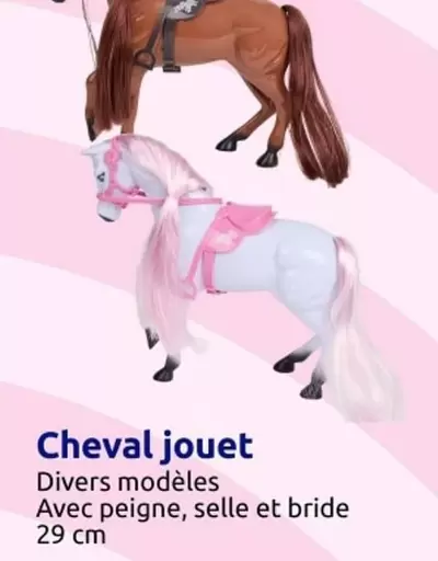 Cheval Jouet - Modèles Variés avec Peigne, Selle et Bride