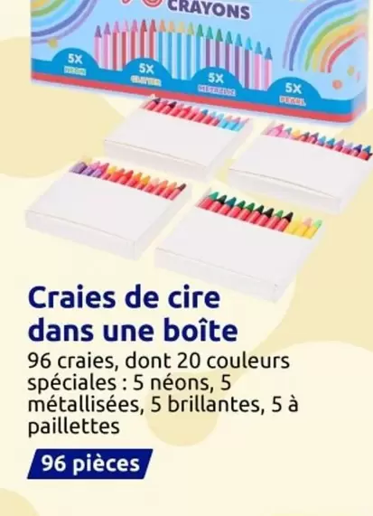 Craies De Cire Dans Une Boite